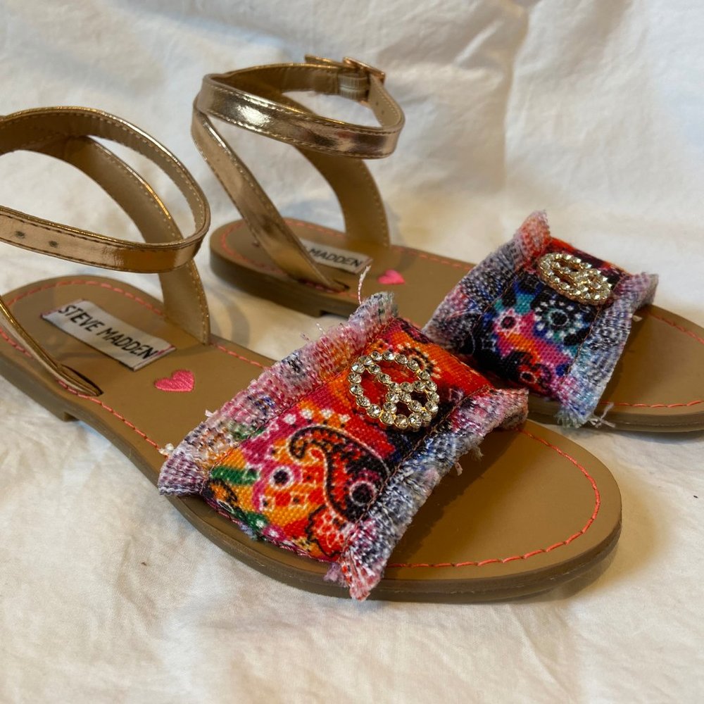 Girls Boho Tie Dye Fabric Sandal